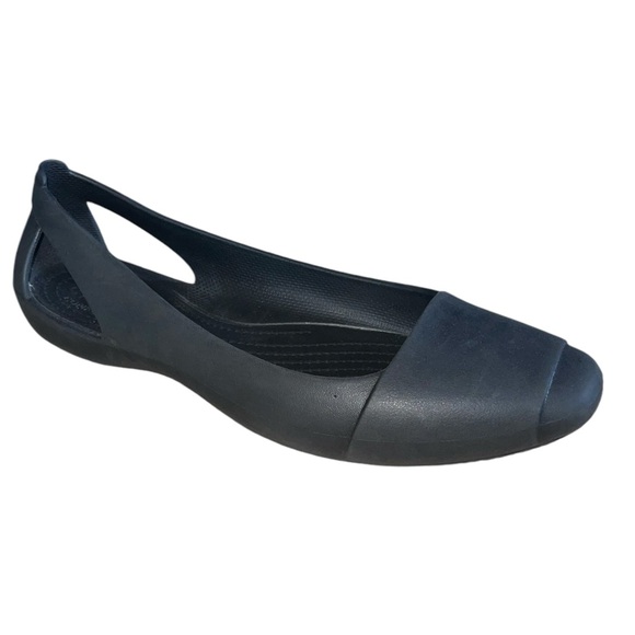 Crocs Sienna Ballet Flat Women’s 10 Black - Picture 1 of 8